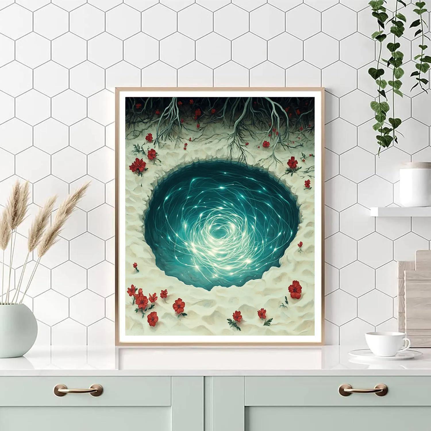 Frida Kahlo Inspired Lagoon Of Indigo Roots painting number kit