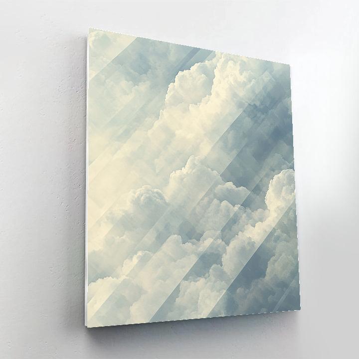 Leonardo Da Vinci Inspired Harmonic Cloud Lattices painting number kit