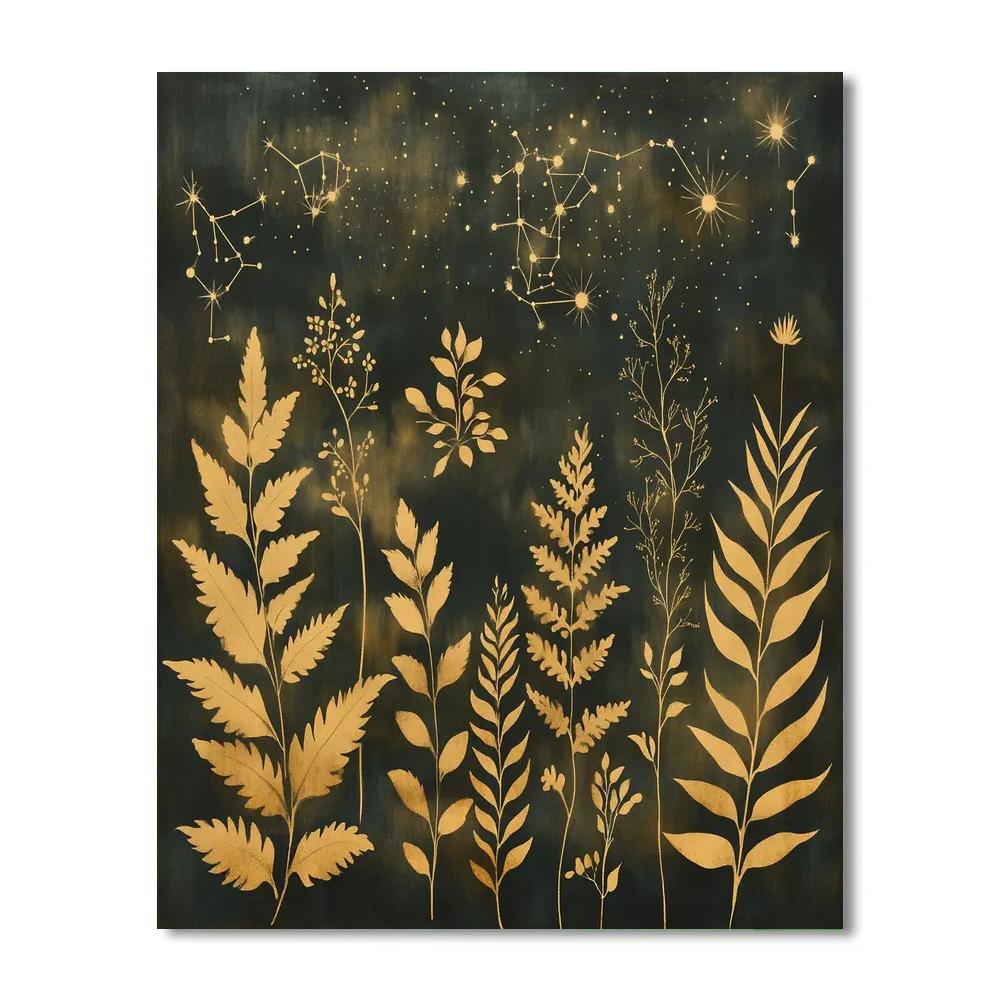 Leonardo Da Vinci Inspired Celestial Herbarium paint by numbers
