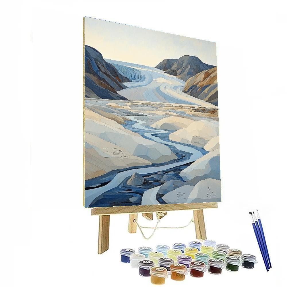 Leonardo Da Vinci Inspired Glacier Mouth Delta paint by numbers