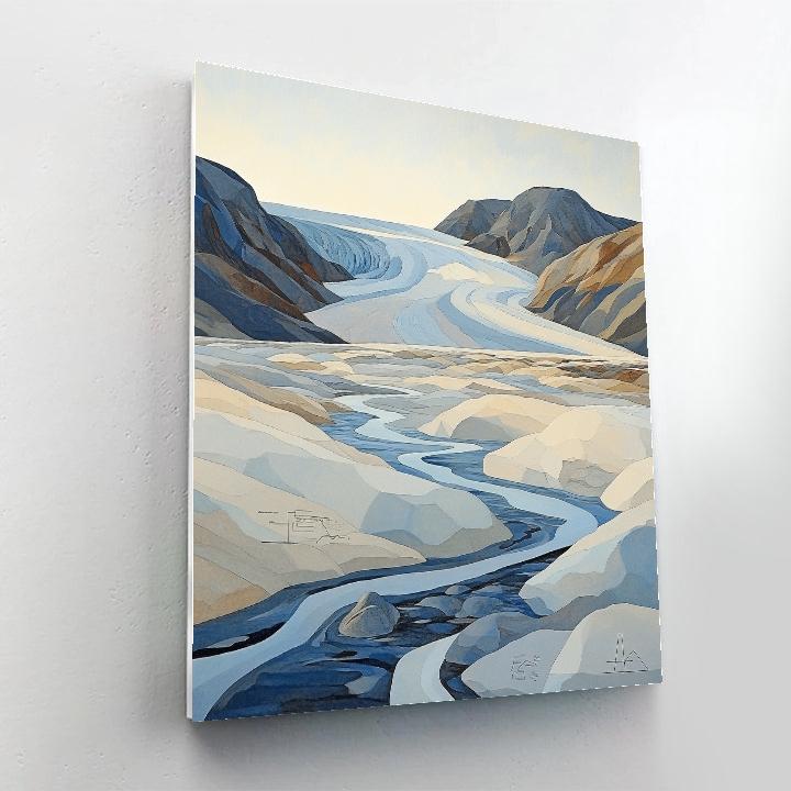 Leonardo Da Vinci Inspired Glacier Mouth Delta paint by numbers