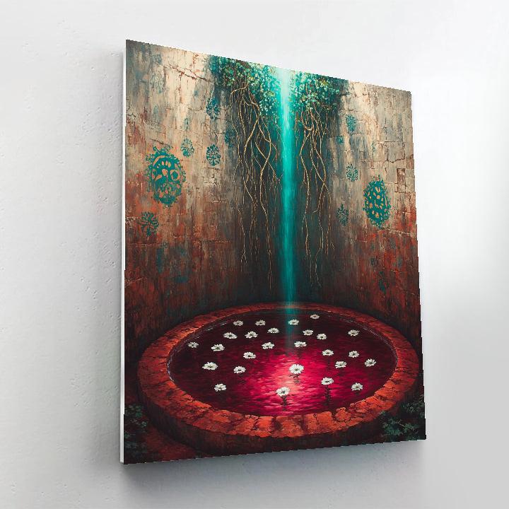 Frida Kahlo Inspired Ruby Cenote Of Blossoming Wounds paint by number