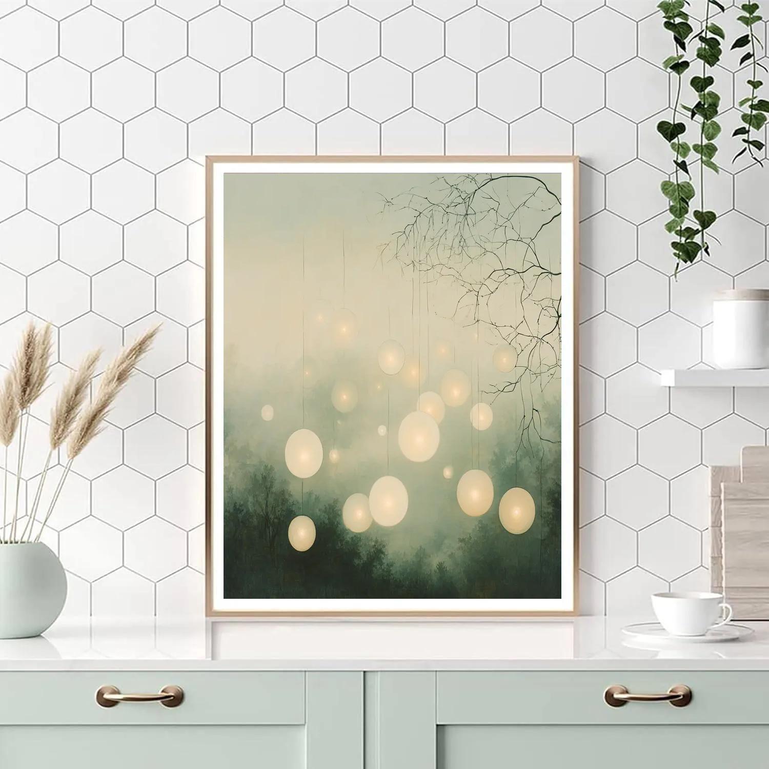 Leonardo Da Vinci Inspired Orchard Fog Constellations Paint by numbers art