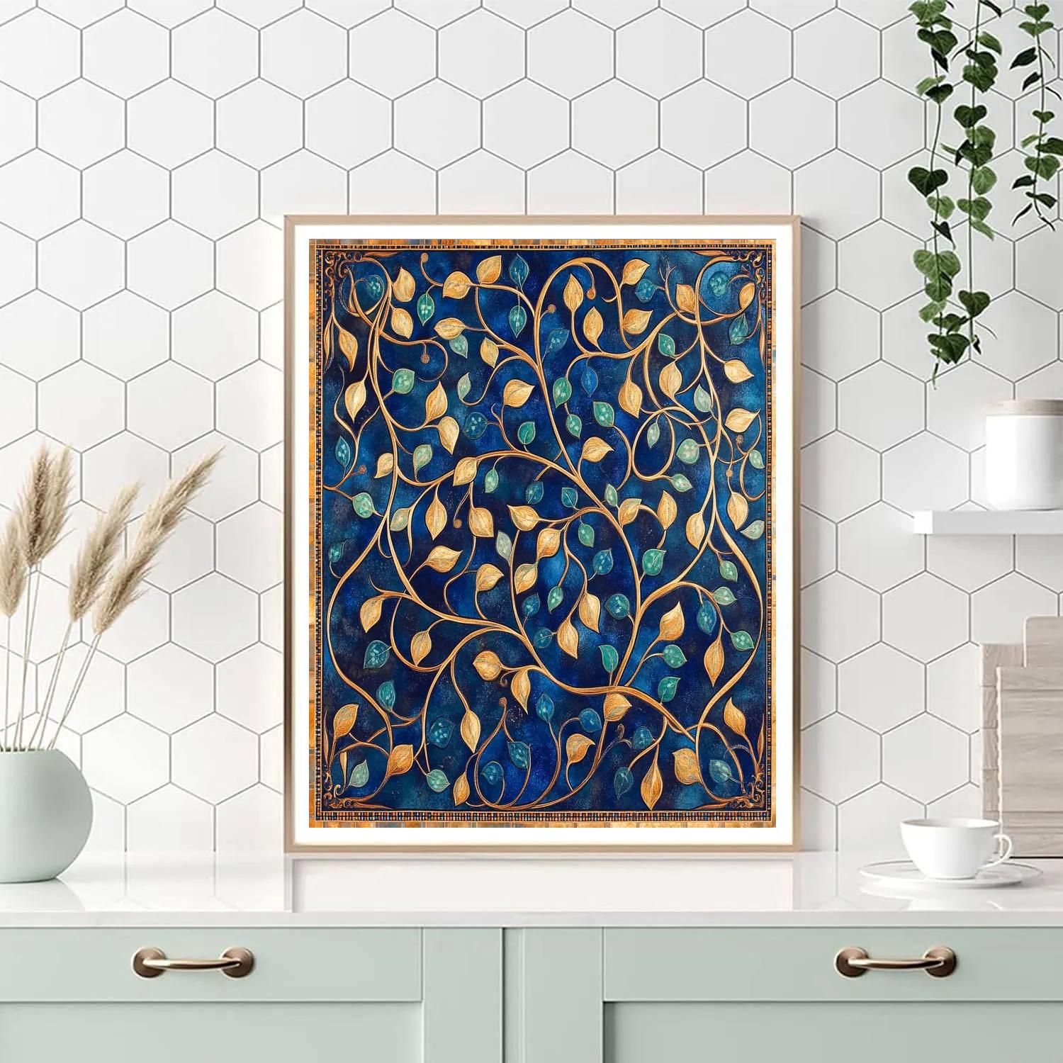 Gustav Klimt Inspired Golden Celestial Vine Canopy Painting by numbers kit