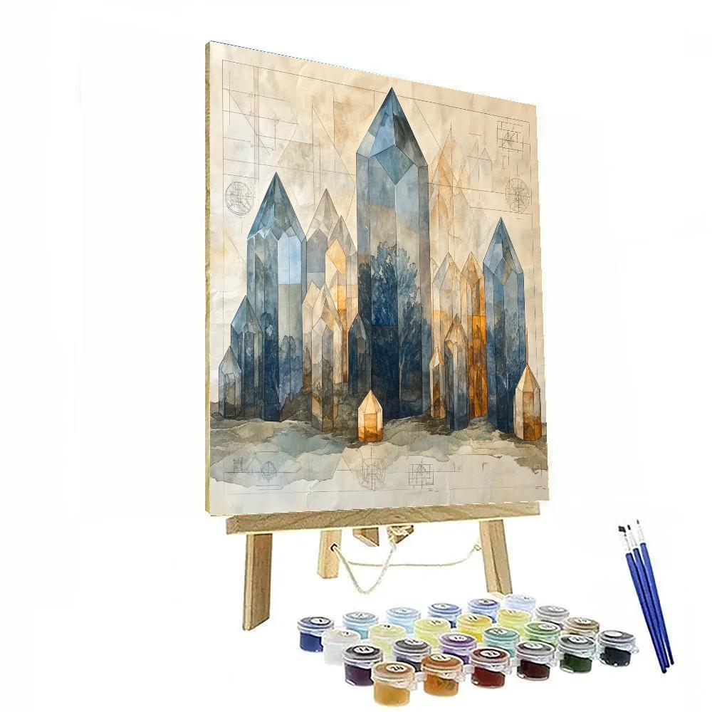 Leonardo Da Vinci Inspired Harmonic Crystal Orchard paint by numbers