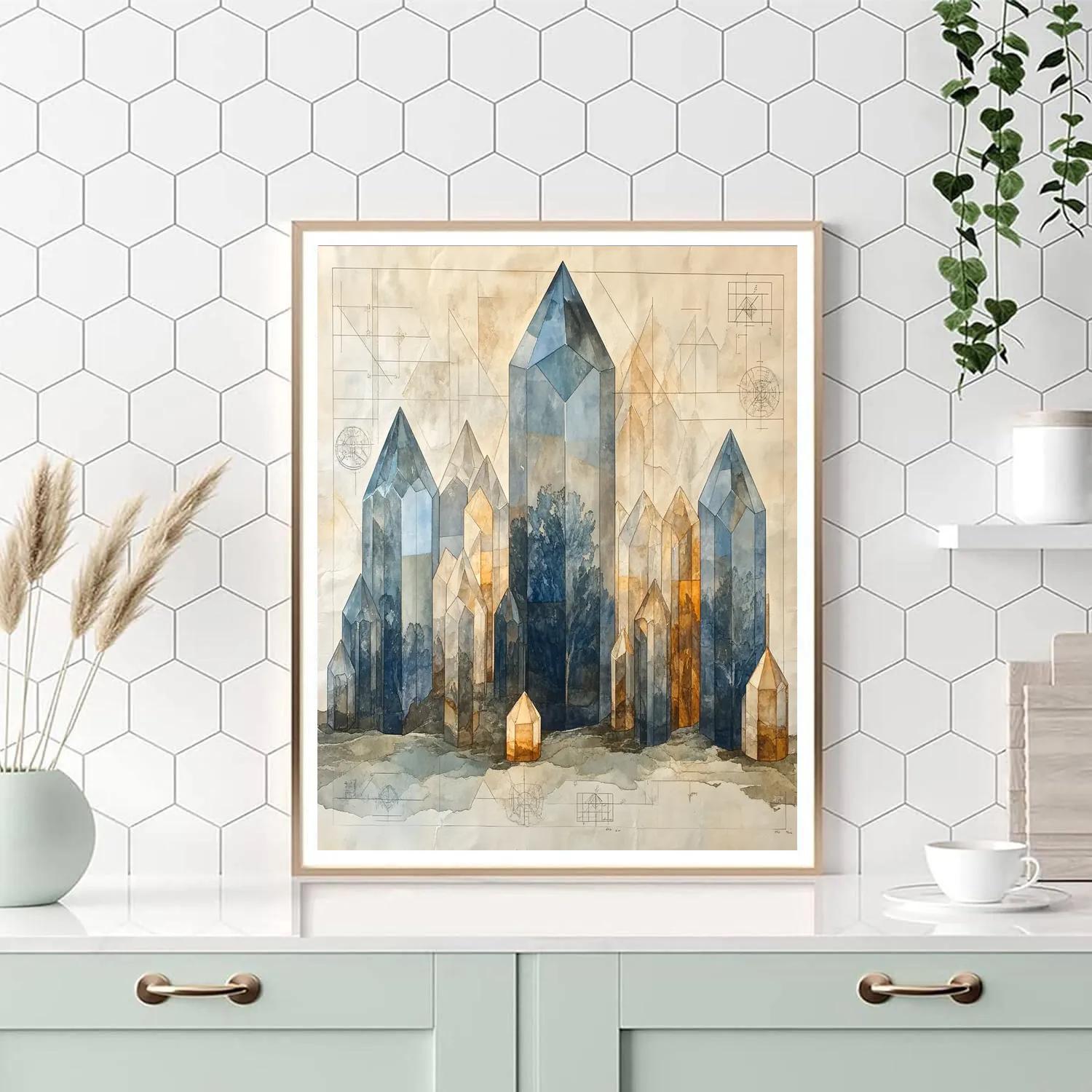 Leonardo Da Vinci Inspired Harmonic Crystal Orchard paint by numbers