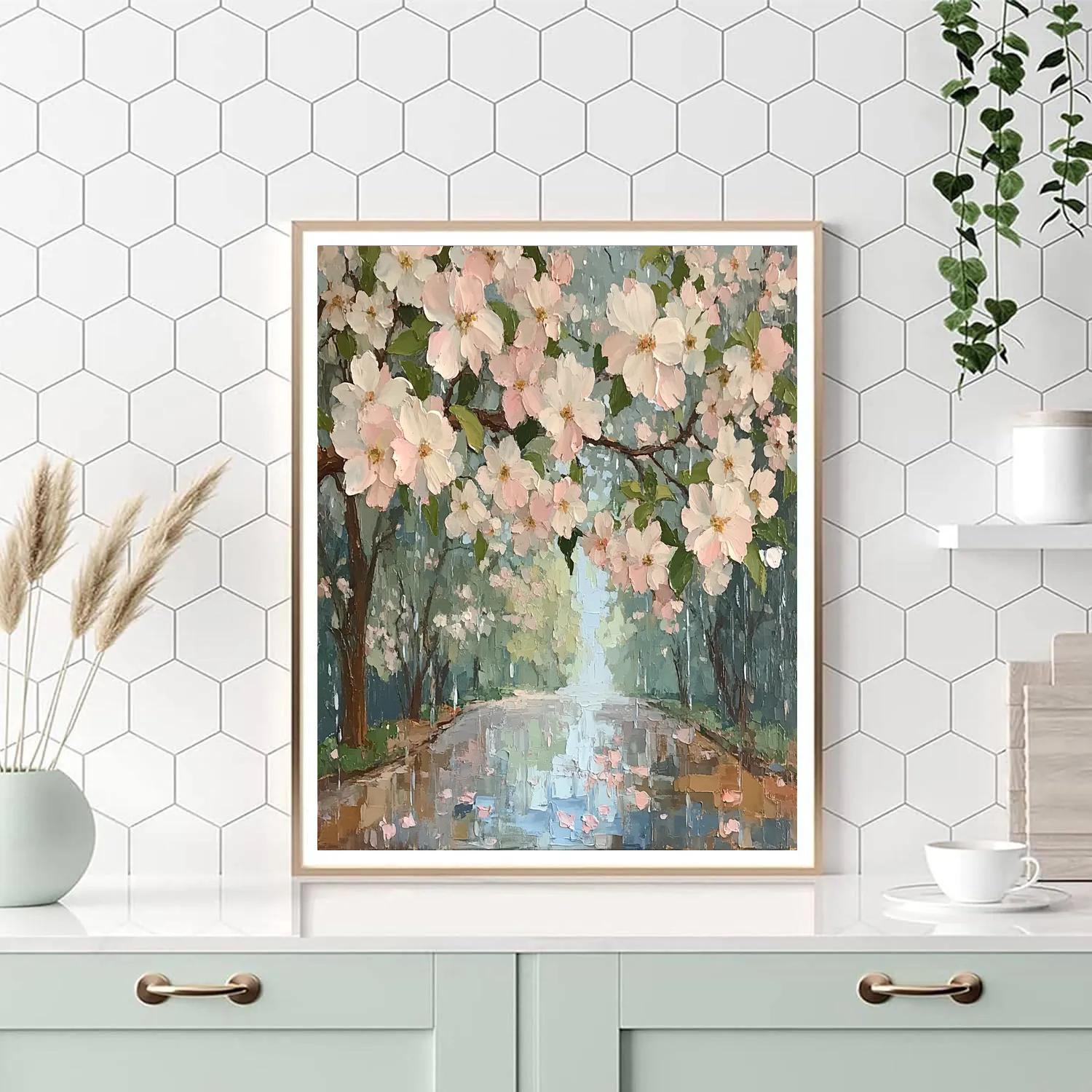 Claude Monet Inspired Orchard Blossoms After Rain Paint by numbers art
