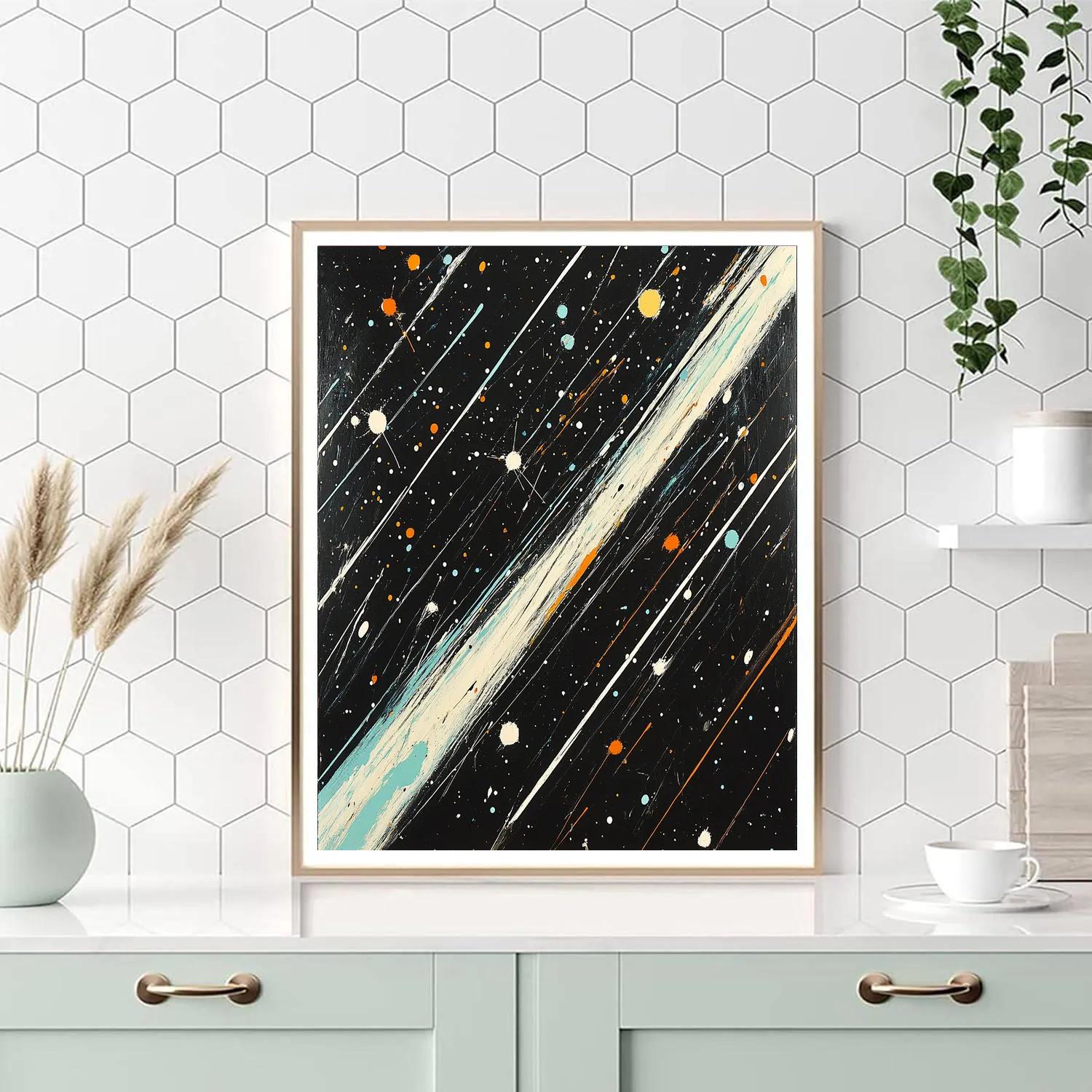 Jackson Pollock Inspired Meteor Shower Abstraction paint by number