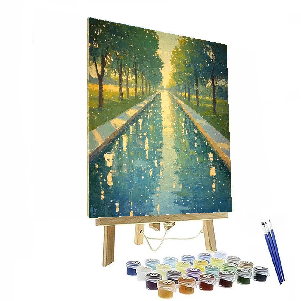 Claude Monet Inspired Morning Sparkle On Canal Painting by numbers kit