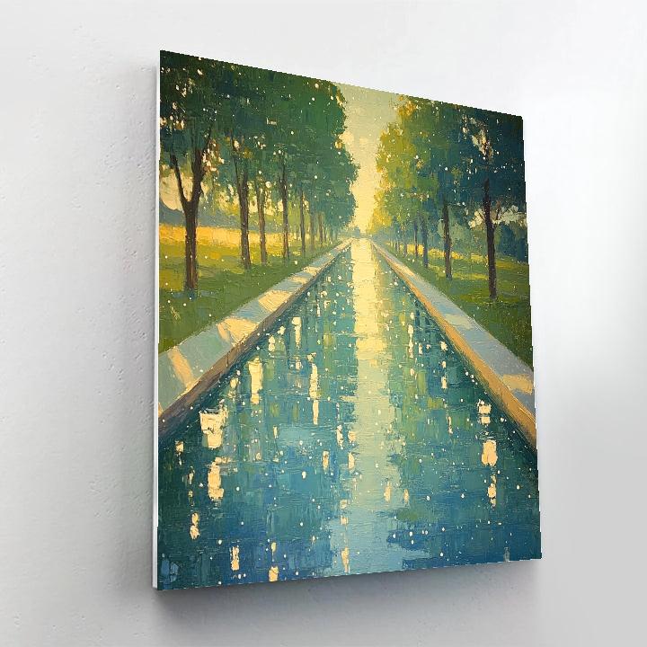 Claude Monet Inspired Morning Sparkle On Canal Painting by numbers kit