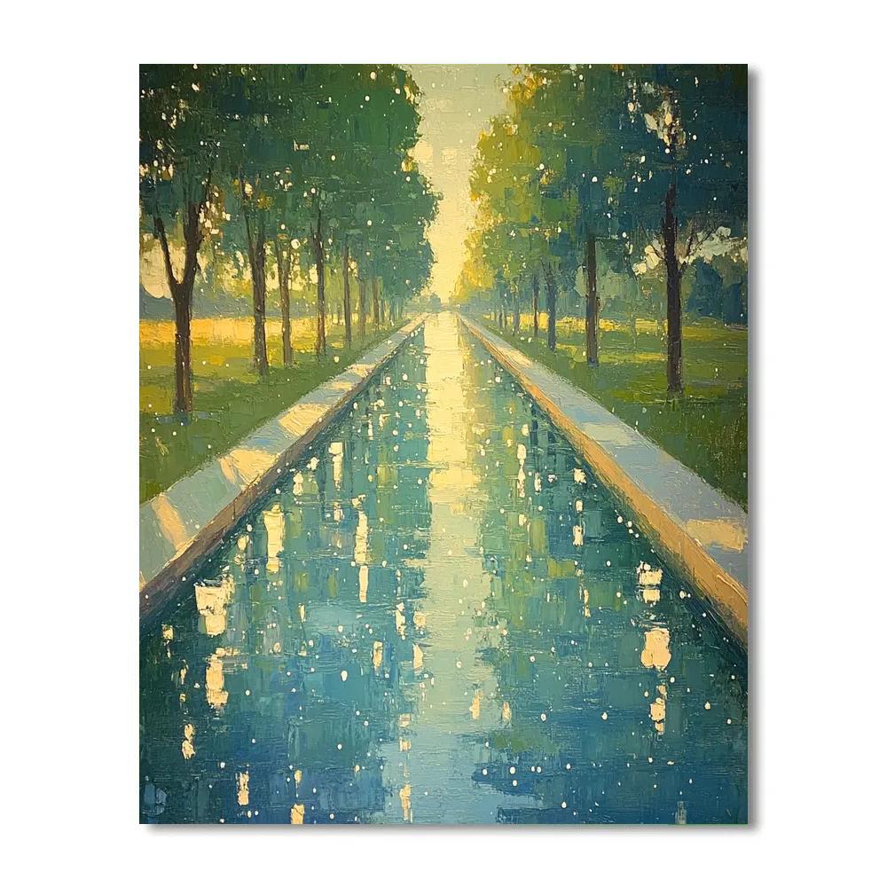 Claude Monet Inspired Morning Sparkle On Canal Painting by numbers kit