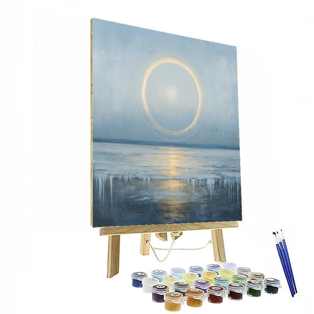 Leonardo Da Vinci Inspired Polar Night Halo Paint by numbers art
