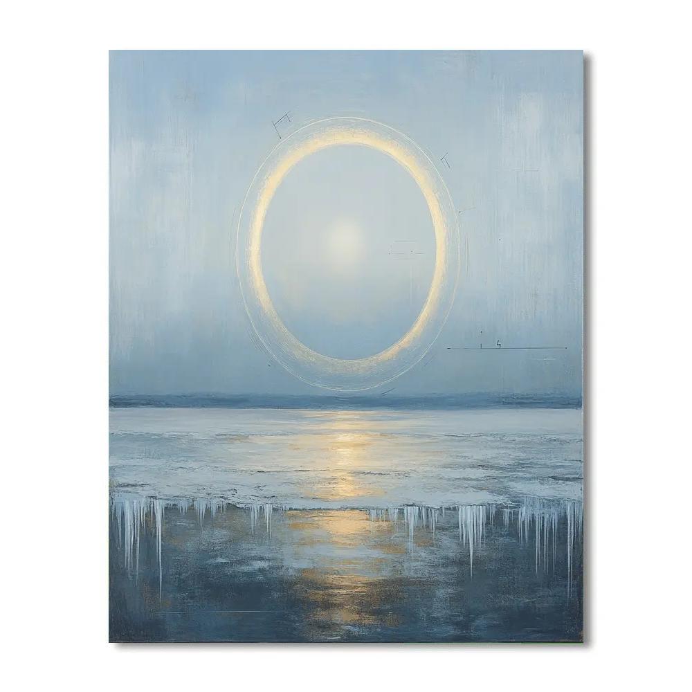 Leonardo Da Vinci Inspired Polar Night Halo Paint by numbers art