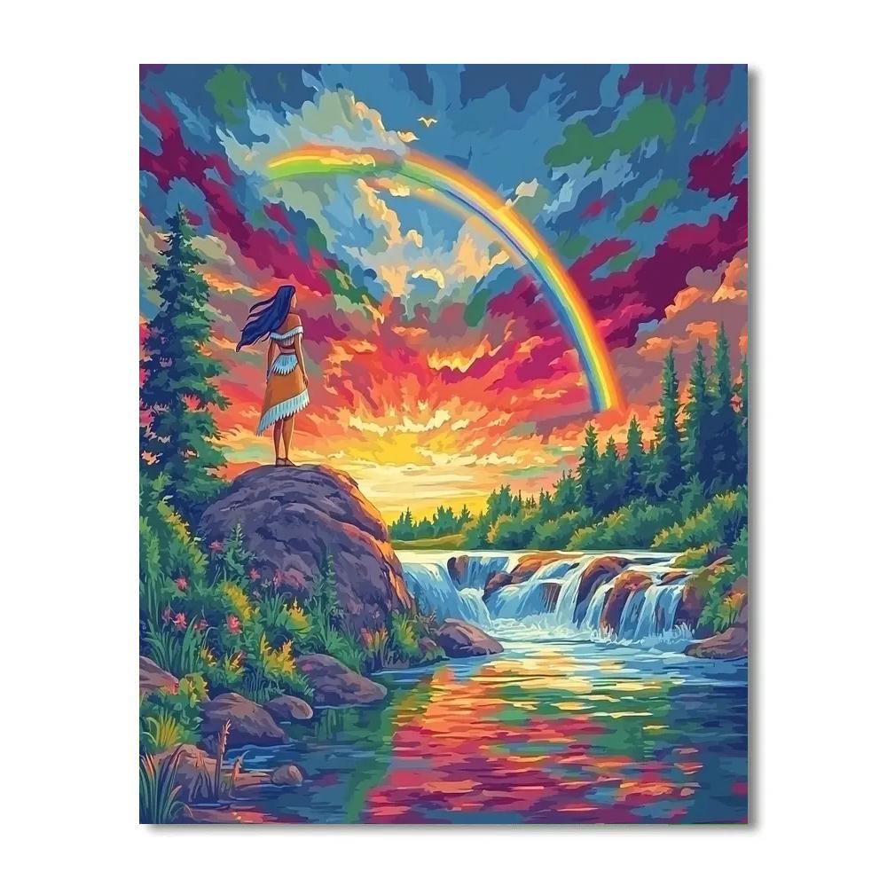 Pocahontas’ Rainbow Bridge Disney Inspired Painting by numbers kit