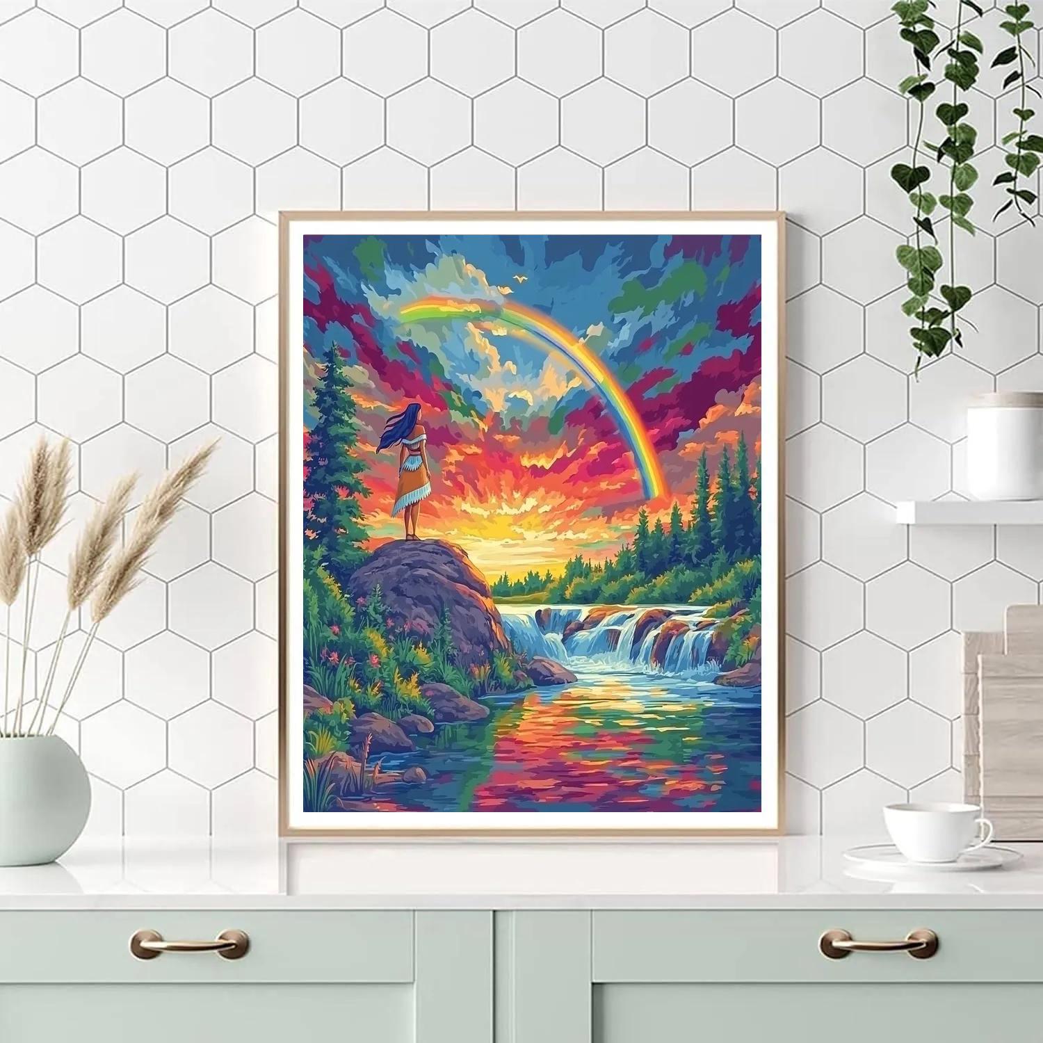 Pocahontas’ Rainbow Bridge Disney Inspired Painting by numbers kit