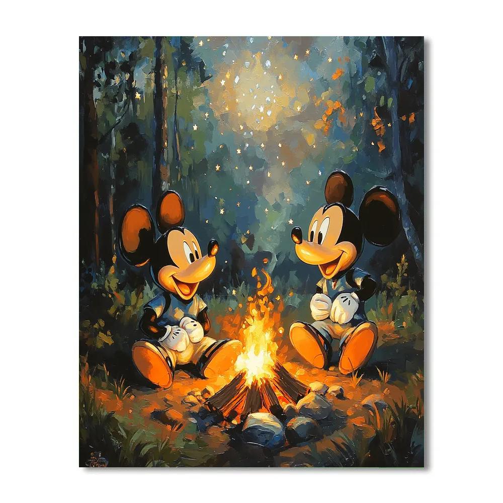 Mickey And Goofy’s Camping Trip Disney Inspired Paint by numbers kits