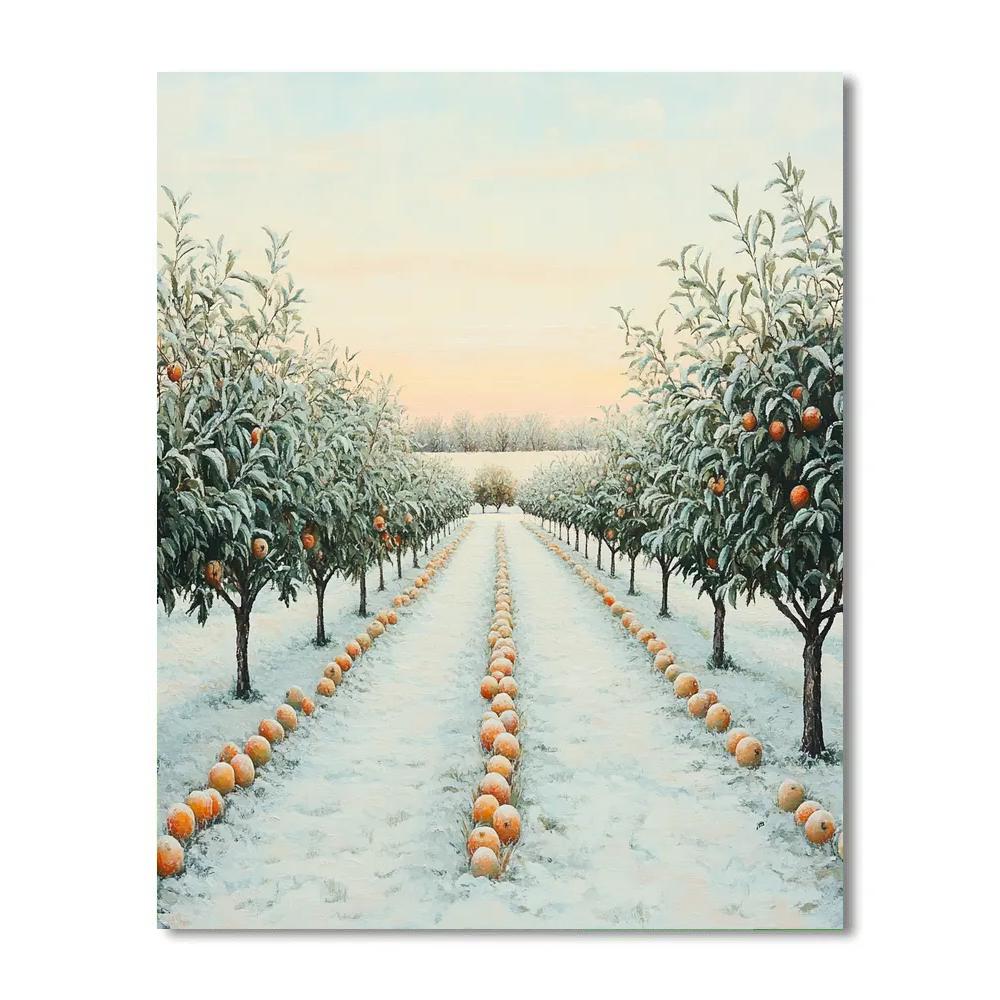 Claude Monet Inspired Orchard At First Light Frost Painting by numbers kit