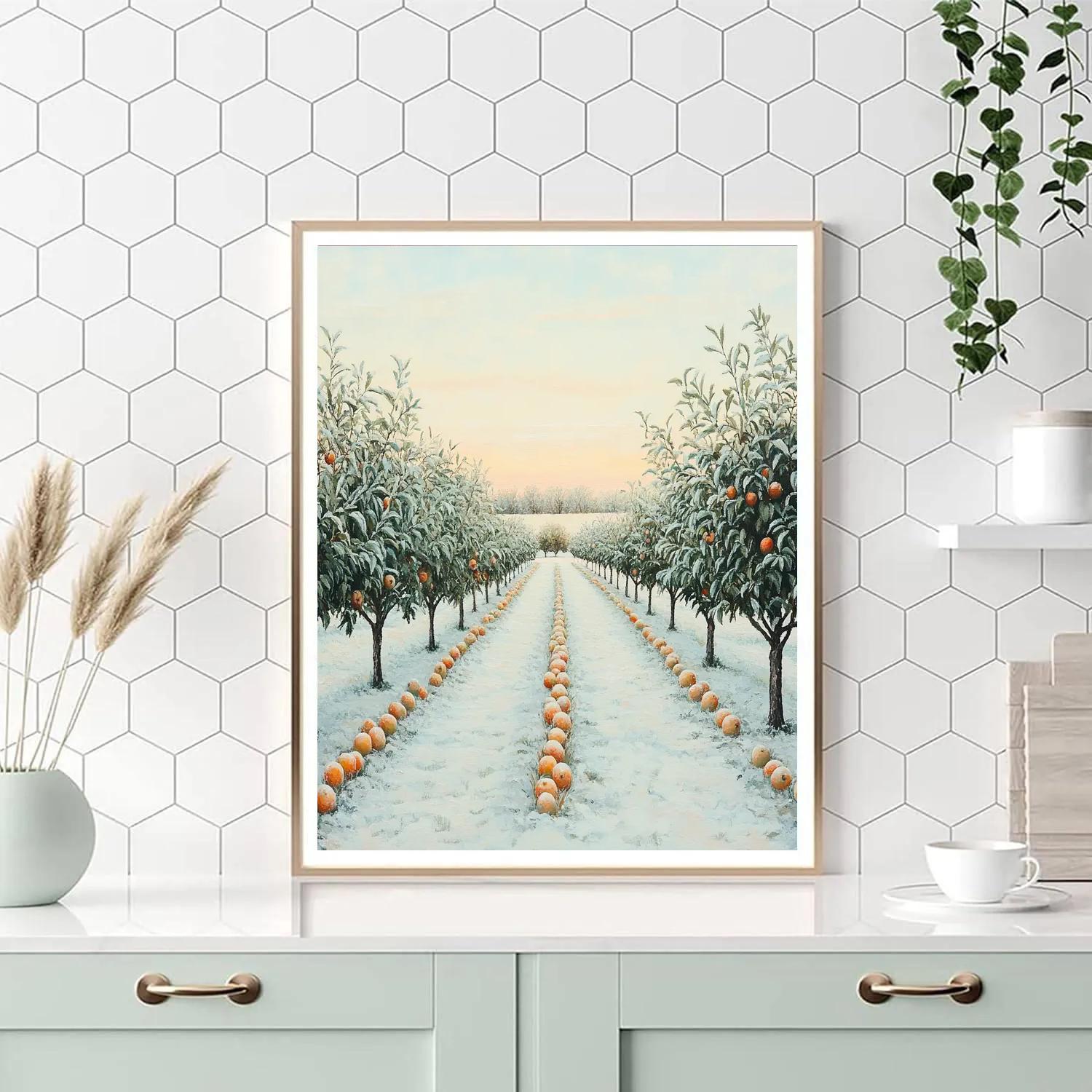 Claude Monet Inspired Orchard At First Light Frost Painting by numbers kit