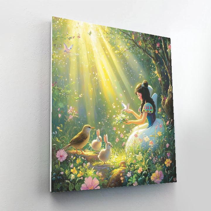 Snow White’s Woodland Friends Disney Inspired DIY paint by numbers