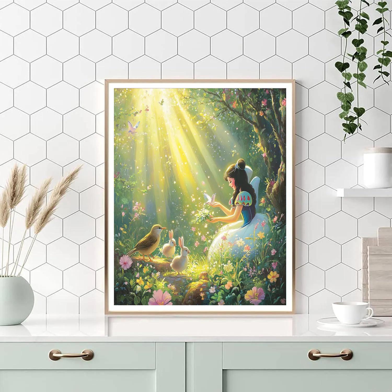 Snow White’s Woodland Friends Disney Inspired DIY paint by numbers