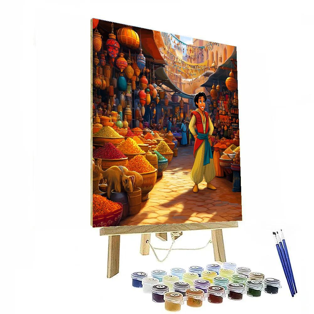 Aladdin’s Marketplace Surprise Disney Inspired painting number kit