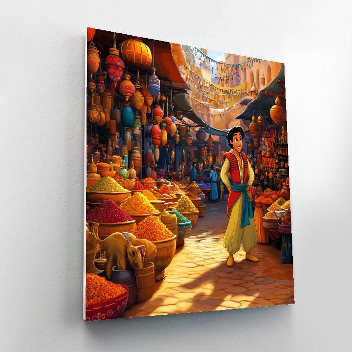 Aladdin’s Marketplace Surprise Disney Inspired painting number kit