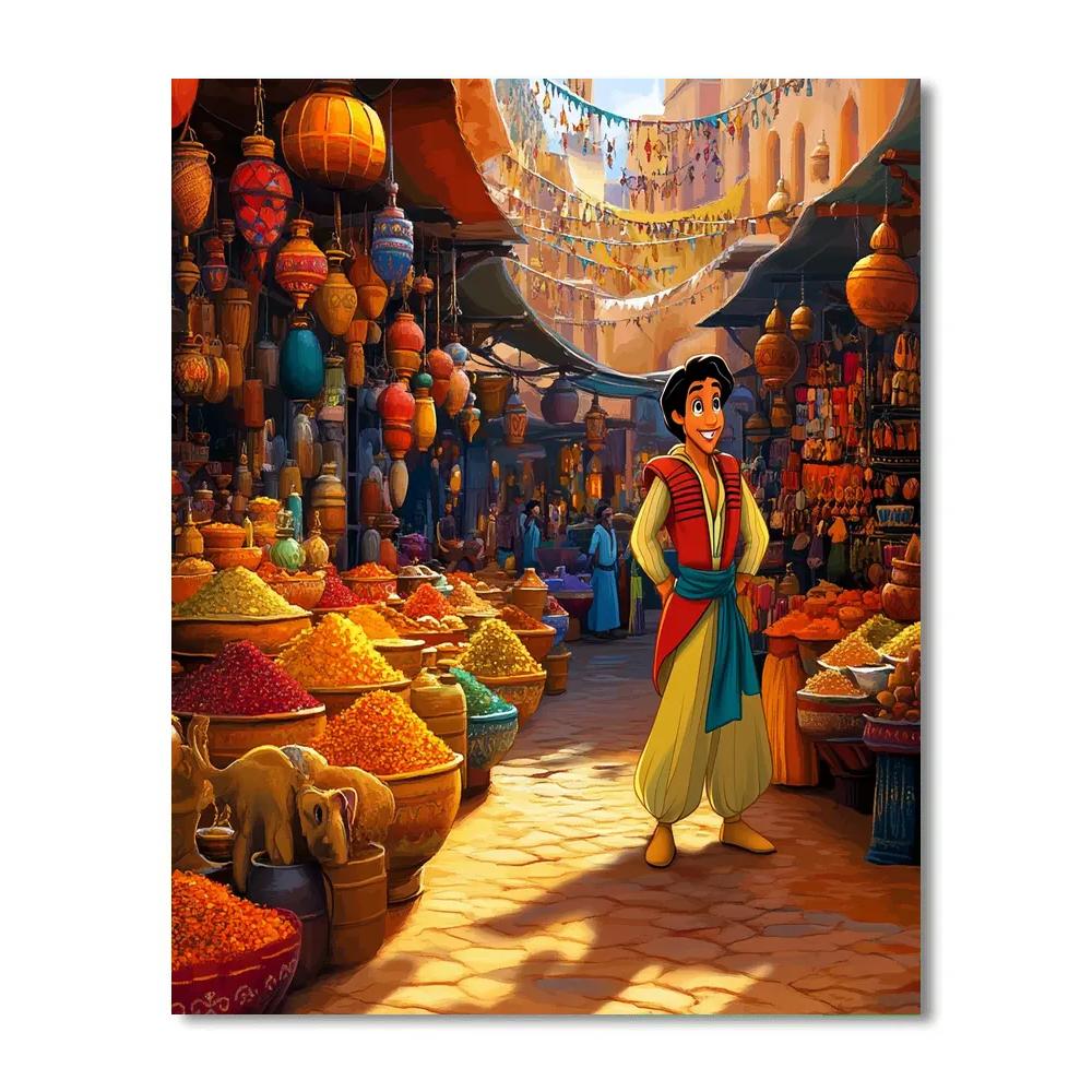Aladdin’s Marketplace Surprise Disney Inspired painting number kit