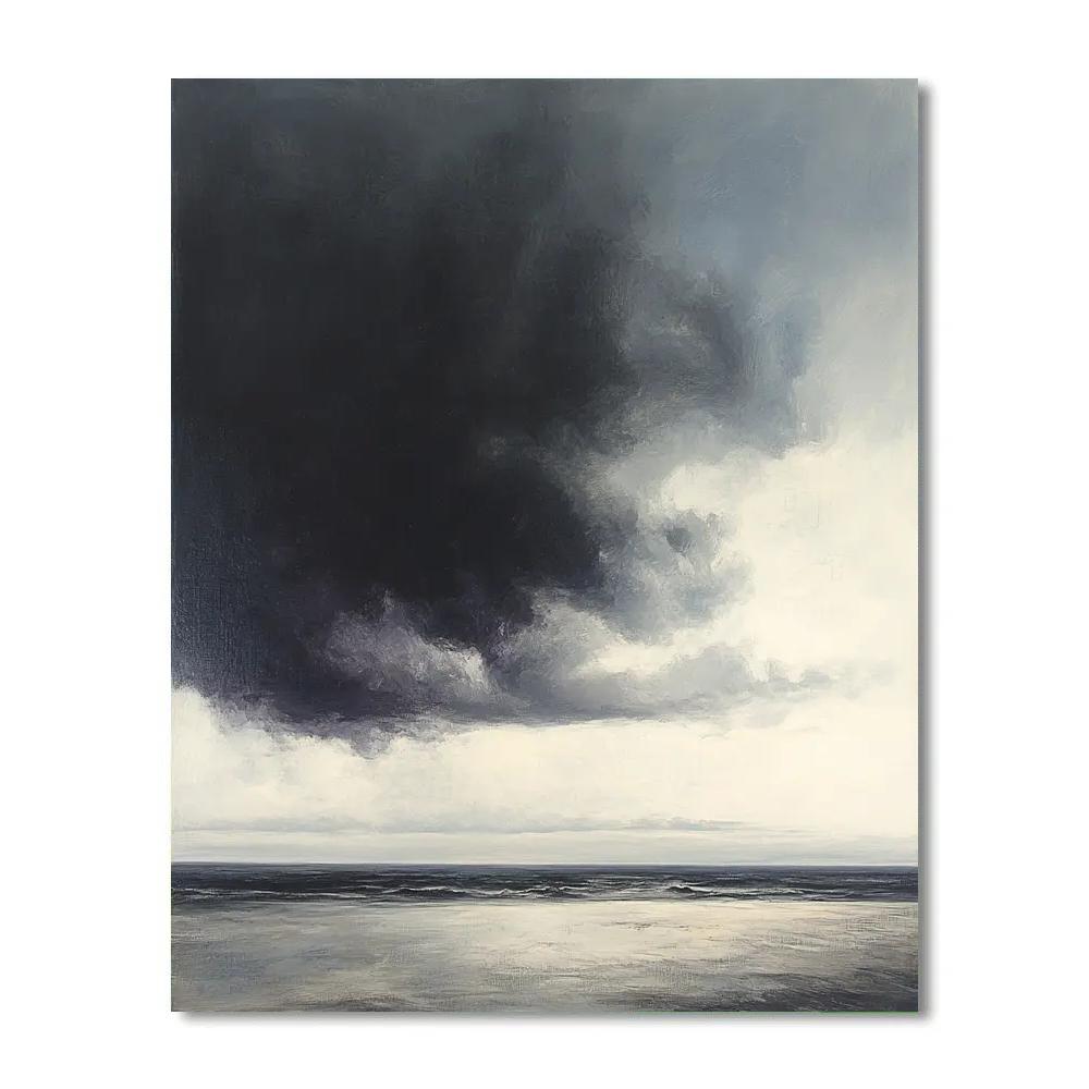 Leonardo Da Vinci Inspired Distant Thunder Line Paint by numbers art