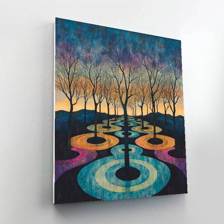 Frida Kahlo Inspired Orchard Of Indigo Echoes DIY paint by numbers