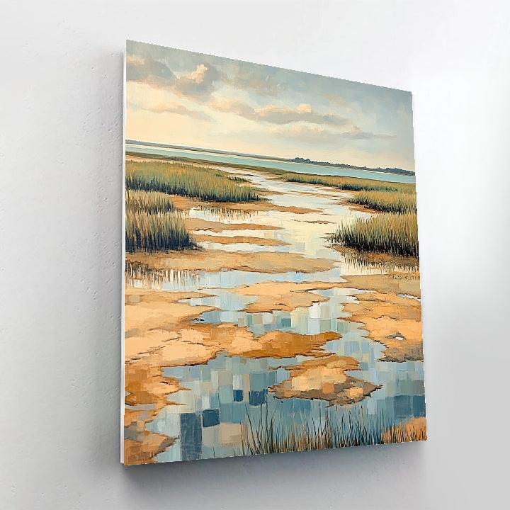 Claude Monet Inspired Golden Marsh At Low Tide Paint by numbers kits