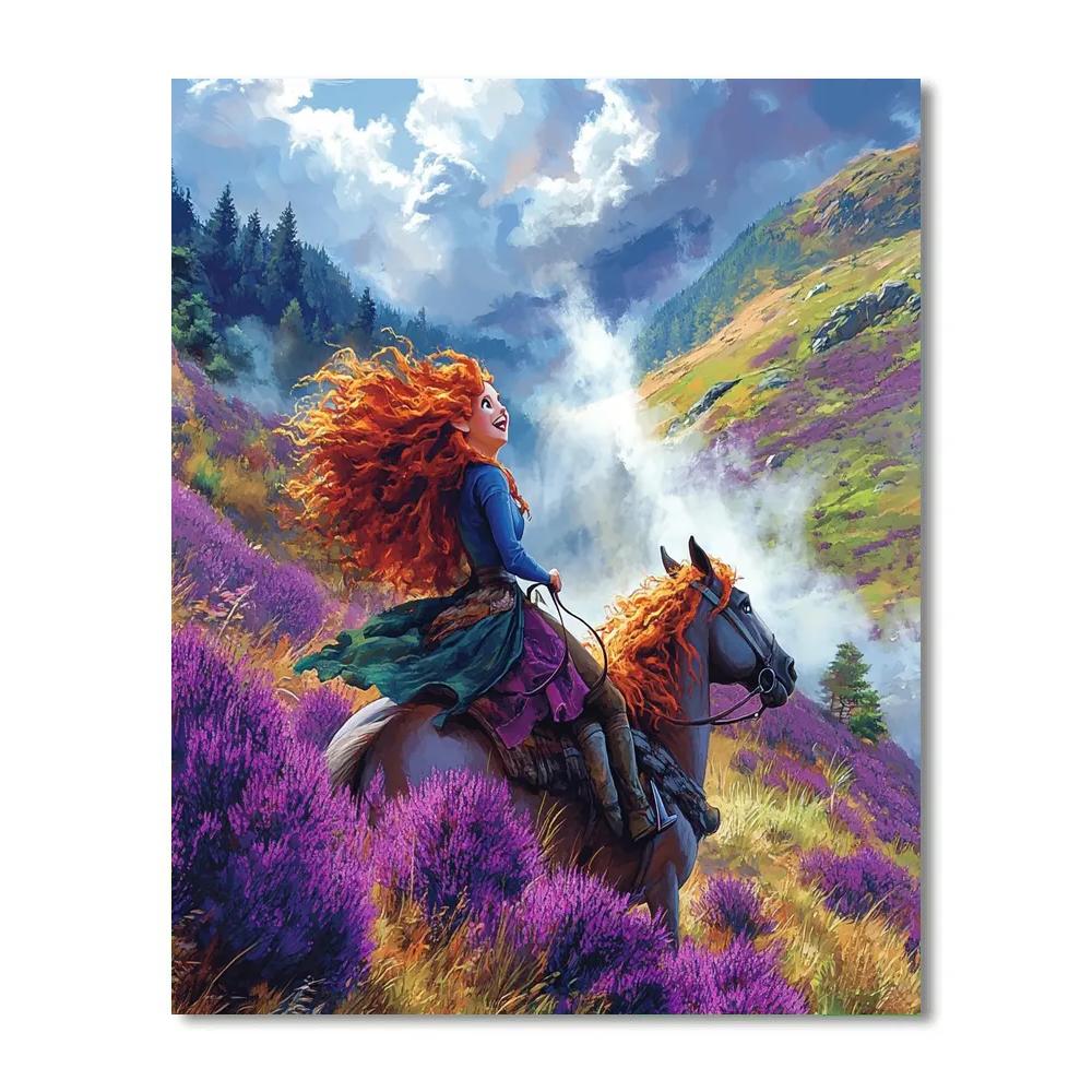 Merida And Angus’ Highland Run Disney Inspired Numbered painting kits