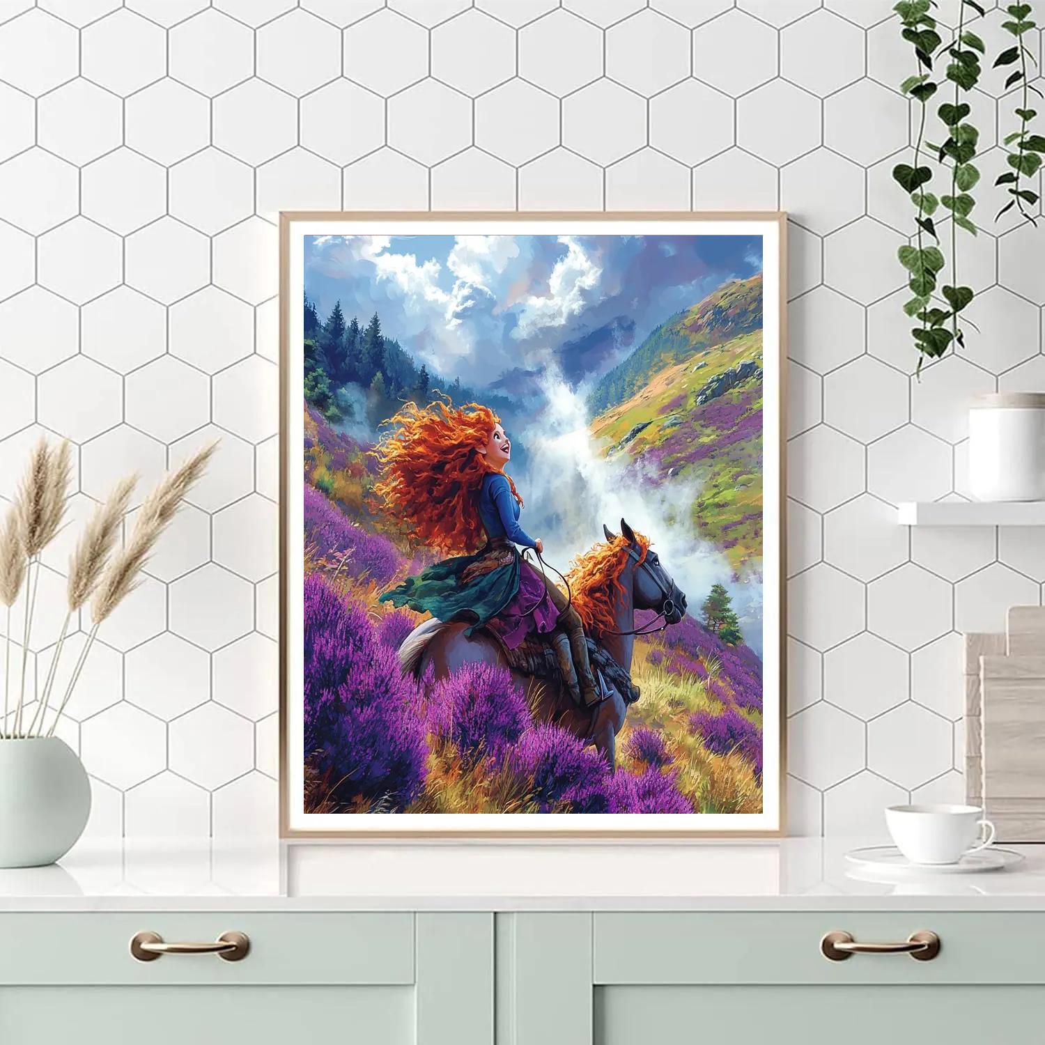 Merida And Angus’ Highland Run Disney Inspired Numbered painting kits