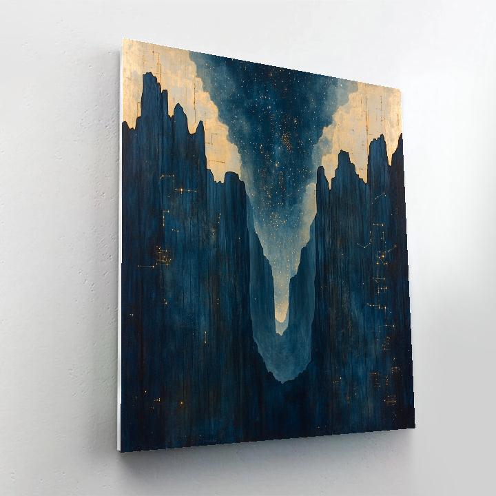 Leonardo Da Vinci Inspired Celestial Canyon Lights paint by color