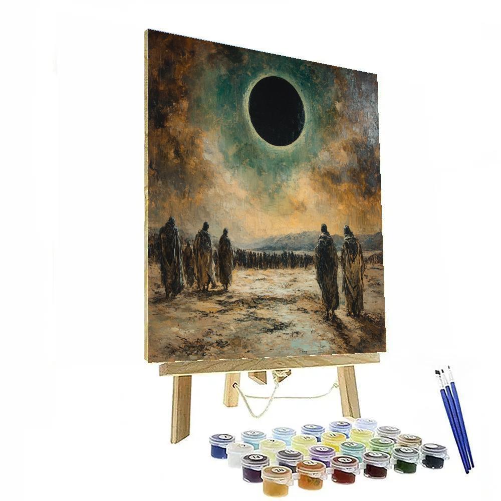 Goya Inspired Eclipse Procession paint by color