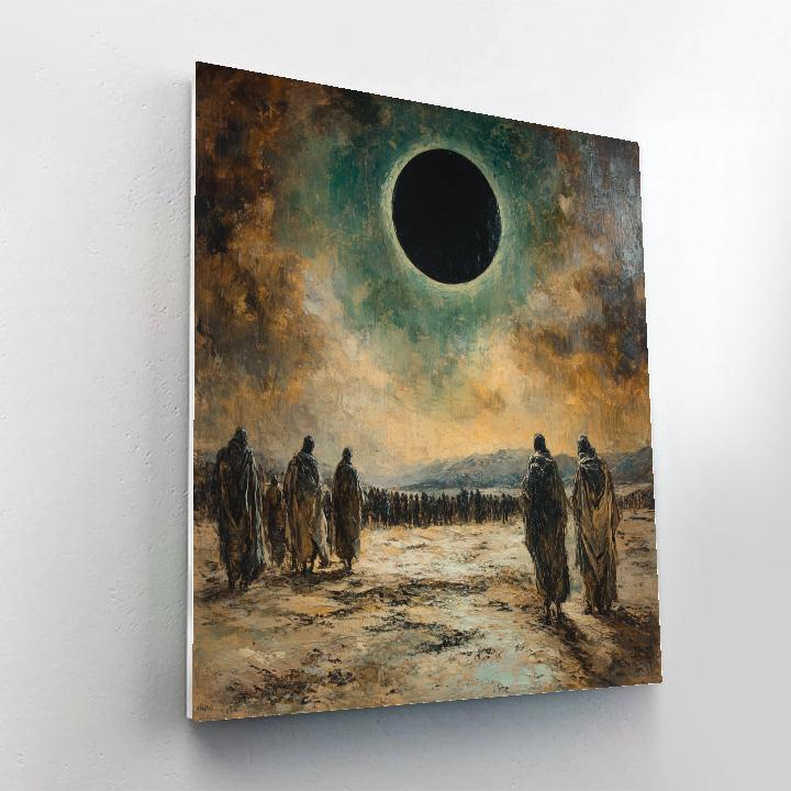 Goya Inspired Eclipse Procession paint by color