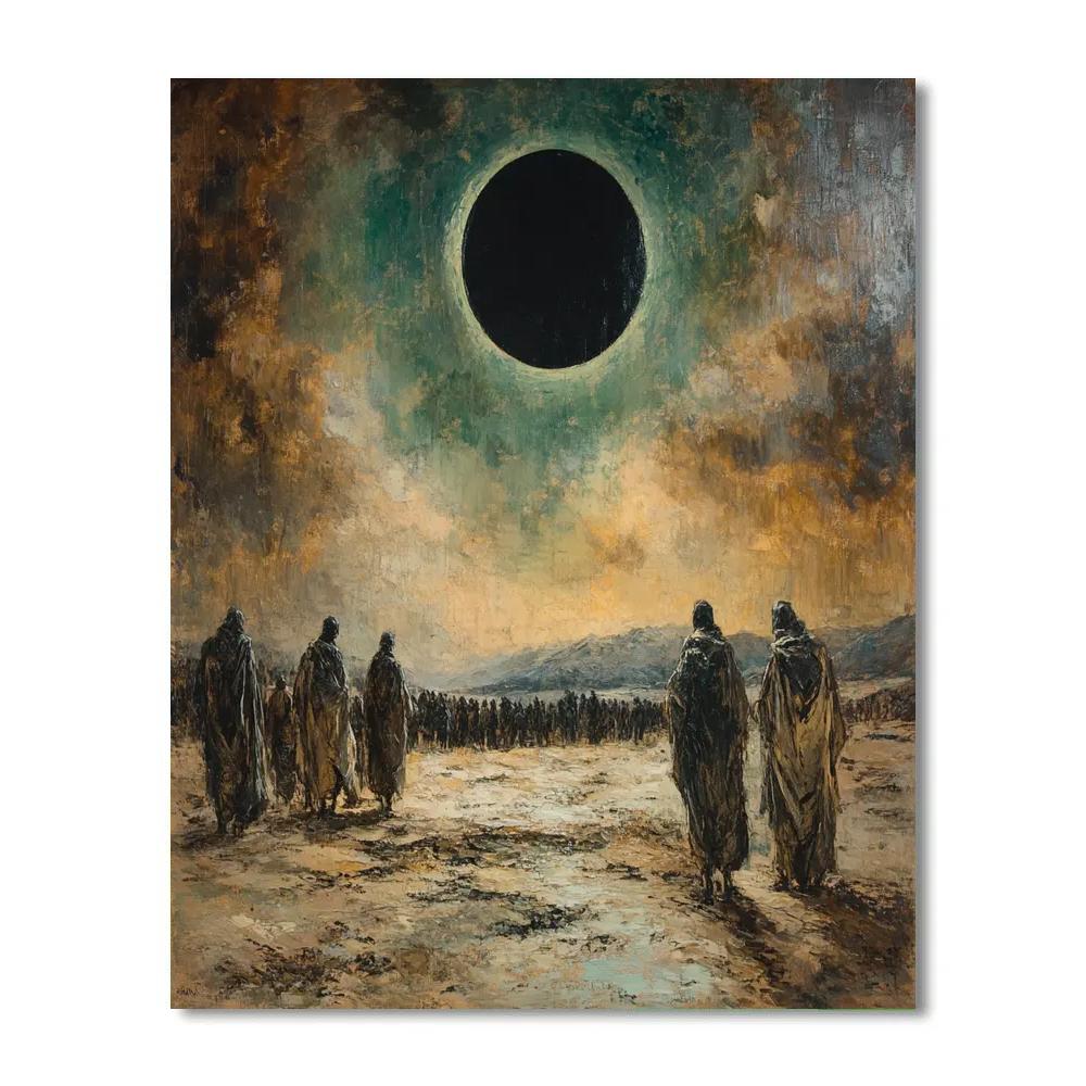Goya Inspired Eclipse Procession paint by color