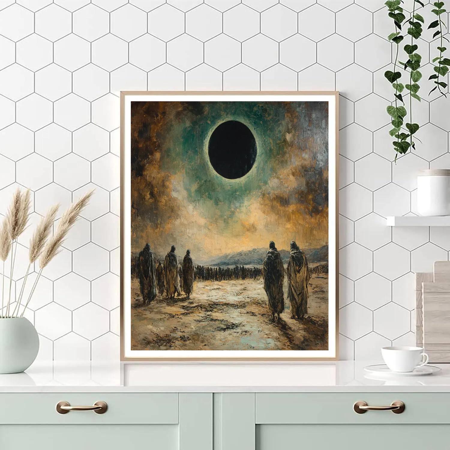 Goya Inspired Eclipse Procession paint by color