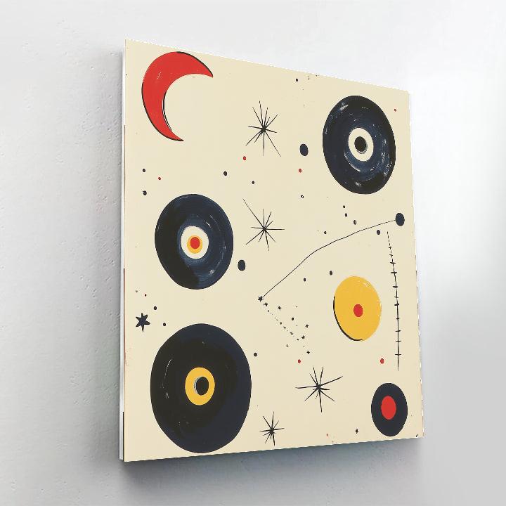 Joan Miro Inspired Dancing Moons Painting by numbers kit
