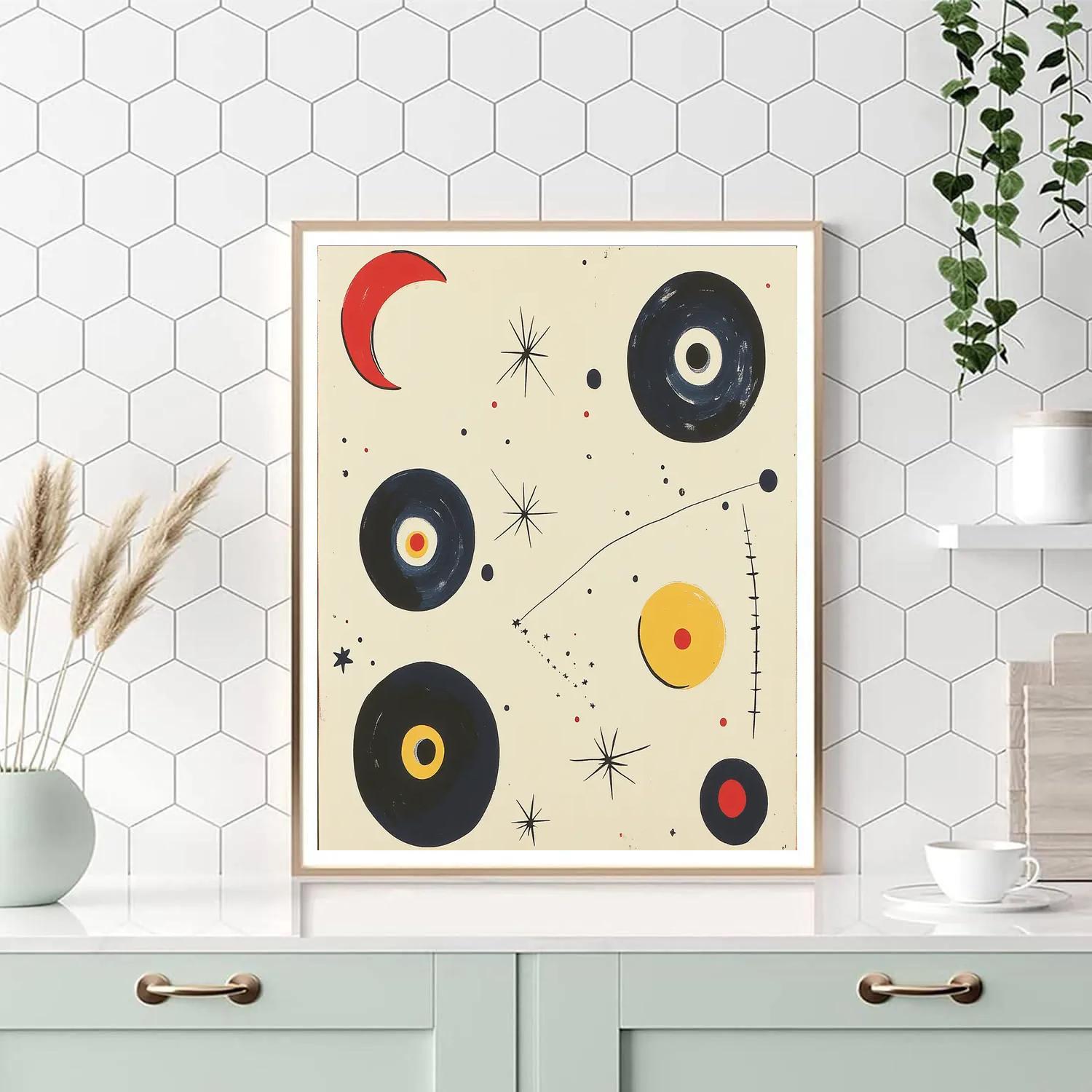 Joan Miro Inspired Dancing Moons Painting by numbers kit