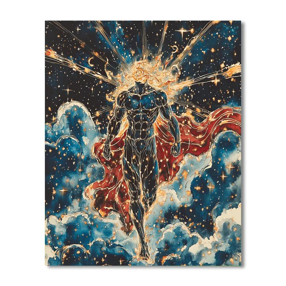 William Blake Inspired Warrior Among Stars Paint by numbers kits