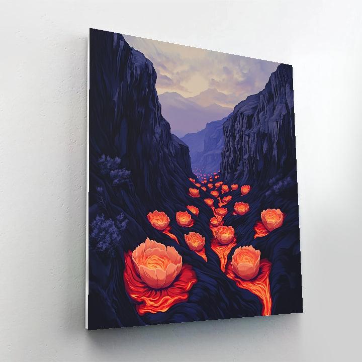 Frida Kahlo Inspired Lava Petal Canyon Paint by numbers kits