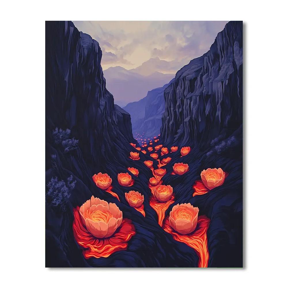Frida Kahlo Inspired Lava Petal Canyon Paint by numbers kits