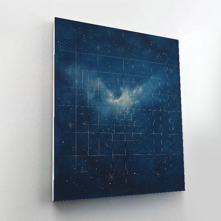 Leonardo Da Vinci Inspired Celestial Orchard Gridlines painting number kit