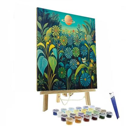 Henri Rousseau Inspired Jungle Planet Garden Painting by numbers kit