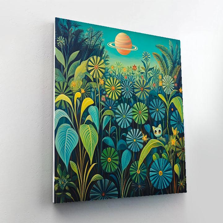 Henri Rousseau Inspired Jungle Planet Garden Painting by numbers kit