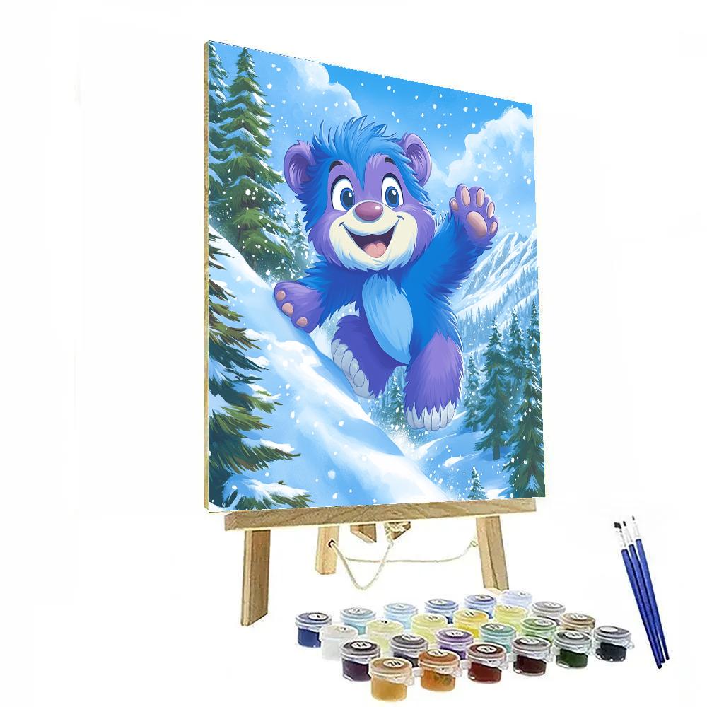 Sully’s Snowy Mountain Surprise Disney Inspired paint by numbers