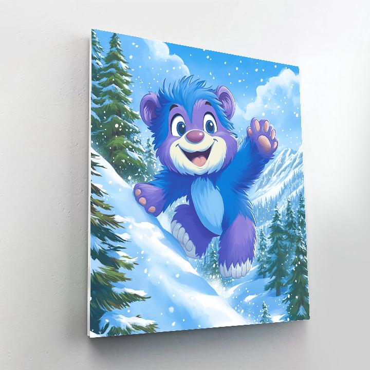 Sully’s Snowy Mountain Surprise Disney Inspired paint by numbers