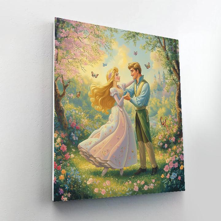Aurora And Phillip’s Meadow Dance Disney Inspired Painting by numbers kit