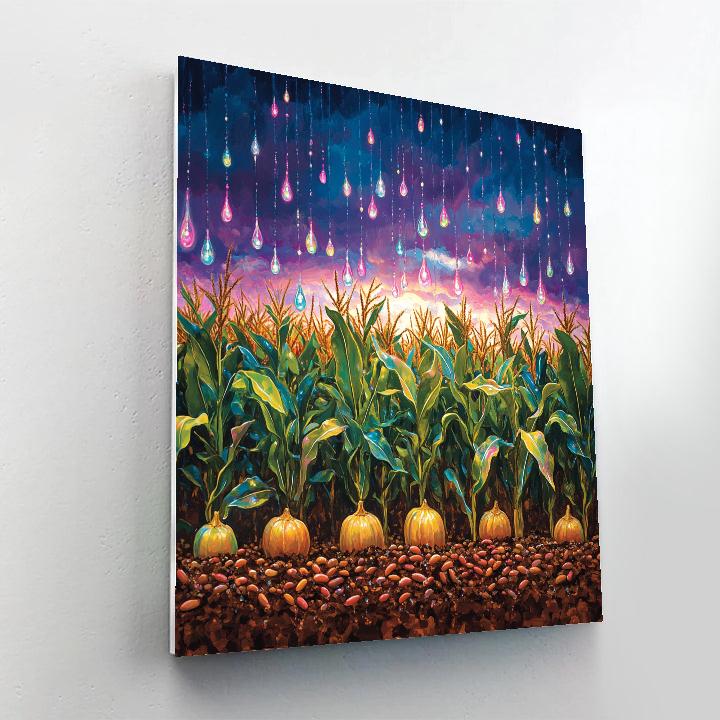 Frida Kahlo Inspired Opal Rain Over Milpa Dreams Paint by numbers art