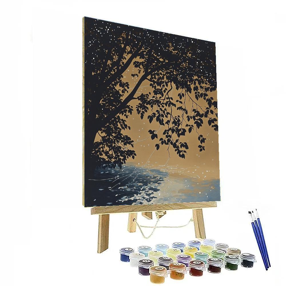 Leonardo Da Vinci Inspired Orchard Night Wind paint by number
